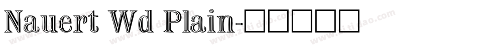 Nauert Wd Plain字体转换